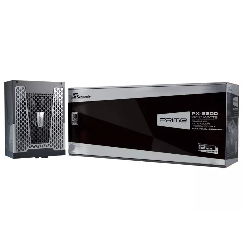 Seasonic Prime PX-2200 maitinimo blokas, 80 PLUS Platinum, pilnai modulinis, ATX 3.1, PCIe 5.1 - 2200 W