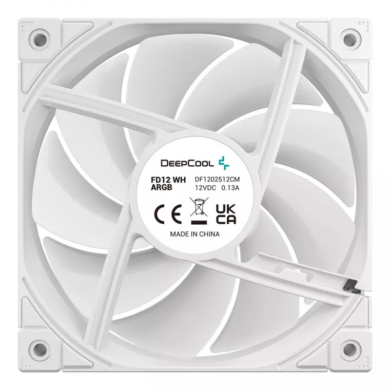 „DeepCool FD12 ARGB WH-3 in 1“ ventiliatorius, 12 cm, baltas, 3 vnt., maks. oro slėgis 2,56 mmH2O