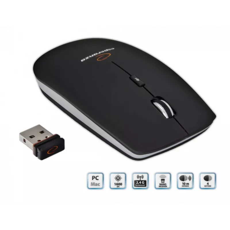 Esperanza EM120K pelė Office RF Wireless Optical 1600 DPI