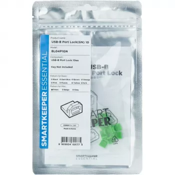 SmartKeeper BL04P1GN 10 x USB B-Port BPort blokatoriai be užrakto rakto, mini, žalia, SLSART-0105 SLSART0105 (SLSART-0105)