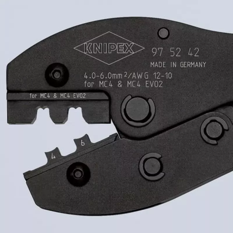 Užspaudimo replės Knipex PreciForce 97 52 42 — MC4 EVO2 saulės jungtims