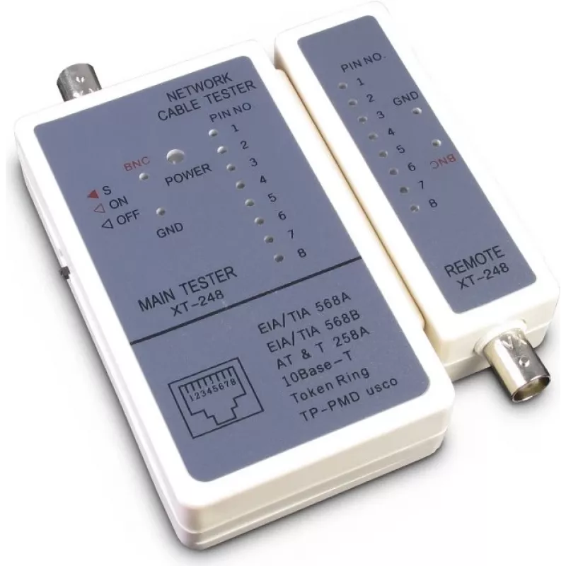 Tinklo kabelio testeris Inter-Tech 88887209 Pilka
