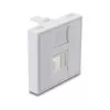 Įsegamas 45×45 mm Keystone modulio dangtelis DELOCK Easy 45 1 prievadui, ABS, baltas, su dulkių dangteliu