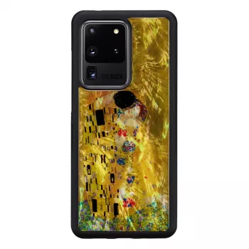 Apsauginis telefono dėklas iKins, skirtas Samsung Galaxy S20 Ultra – Juoda Kiss dizainas