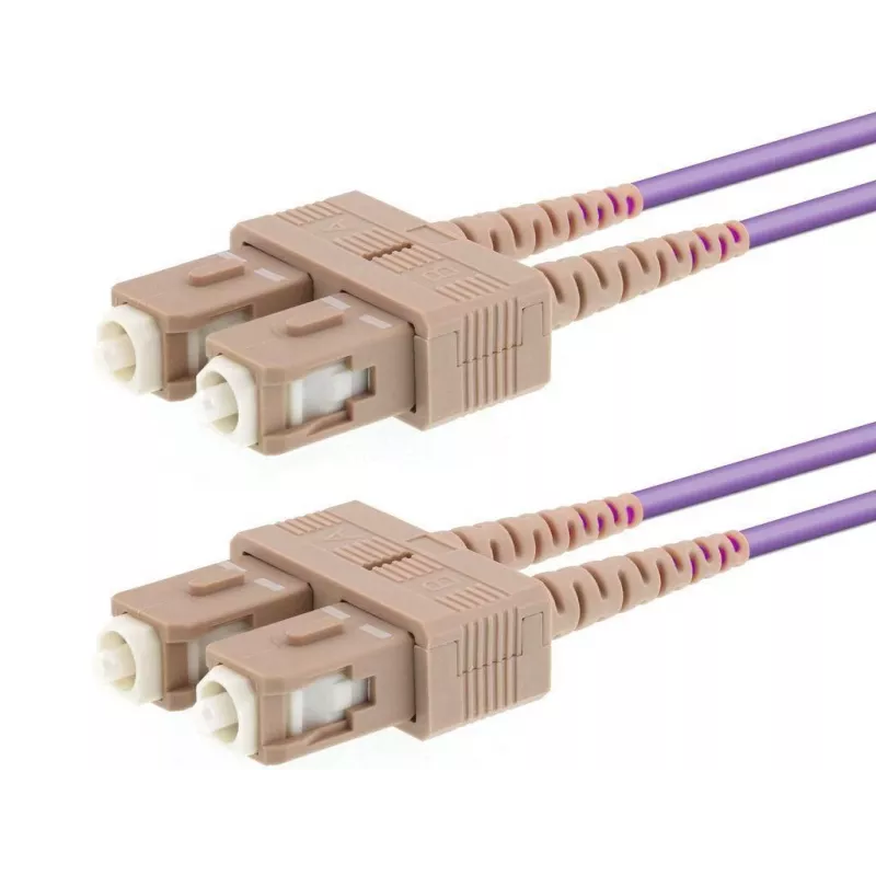 Skaidulinis optinis kabelis LOGON AL5SCSC05I/4I OM4 5 m 2x SC į 2x SC (rožinis)
