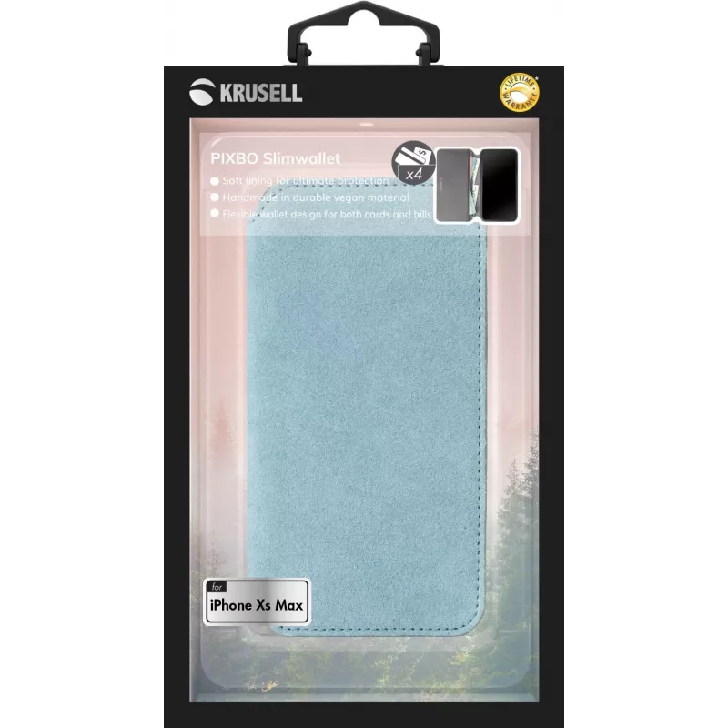 Dėklas-knygelė Krusell Broby 4 Card SlimWallet iPhone XS Max