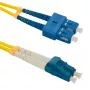 Qoltec - komutacinis kabelis - vienmodis SC/UPC (M) į vienmodį LC/UPC (M) - 1 M - šviesolaidinis - dvipusis - 9 / 125 mikrometrai - G.652D -