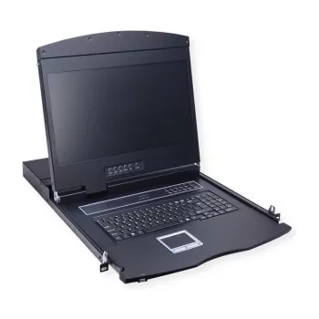 Stovo konsolė VALUE 26.99.0162 — 17 colių (43,2 cm) 1280×1024 1U, USB klaviatūra/pelė, juoda