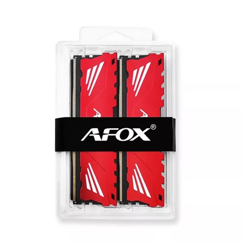 Stalinis RAM AFOX GAMING DDR4 2×16GB 32GB 3200MHz CL16 1.35V XMP2 raudona