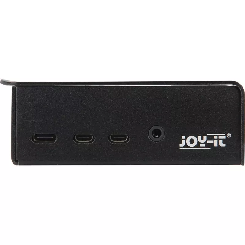 JOY-IT RPI CASE ALU06 - korpusas Raspberry Pi 4, aliuminis, juodas (RB-ALUCASEP4+06)