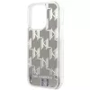 Karl Lagerfeld KLHCP14XLMNMS iPhone 14 Pro Max 6.7 kietas dėklas sidabrinis / sidabrinis Liquid Glitter Monogram