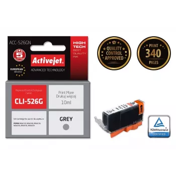 Activejet ACC-526GN rašalas (pakaitalas Canon CLI-526G; Supreme; 10 ml; pilkas)