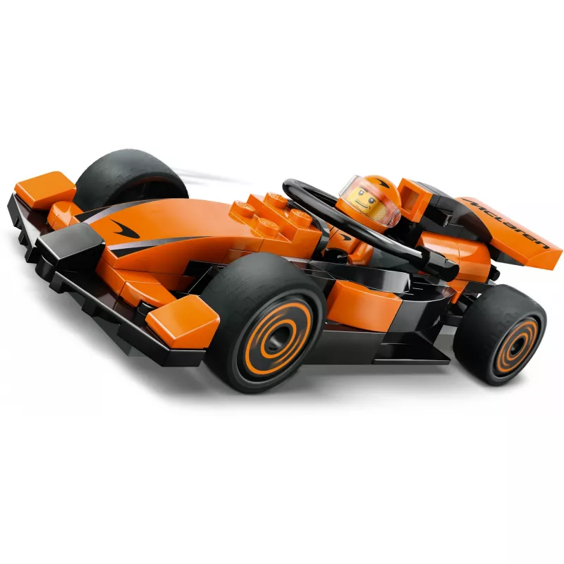 LEGO City F1 Racer McLaren lenktyninis automobilis 60442 — konstravimo rinkinys, 86 detalės, 1 minifigūrėlė, amžius 6+