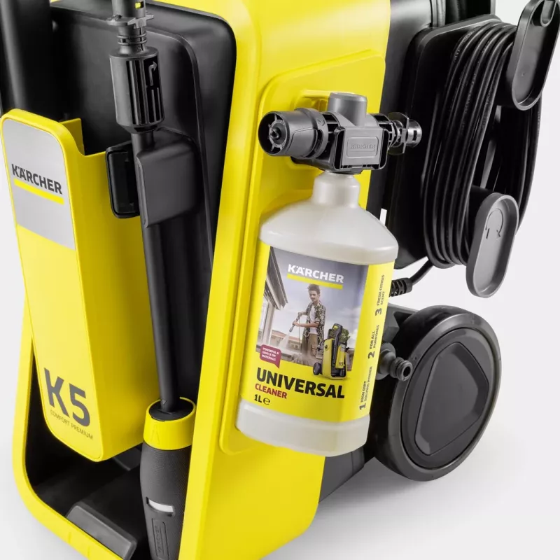 Kärcher K 5 Comfort Premium Connect Home aukšto slėgio plovimo įrenginys vertikalus 500 l/h 2100 W geltonas