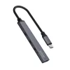USB 3.0 4 prievadų sąsajos šakotuvas SAVIO AK-71 su USB-C, 5000 Mbit/s, 2 metų garantija