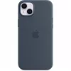 Silikoninis dėklas dėklas Apple iPhone 14 Plus MagSafe Storm Blue