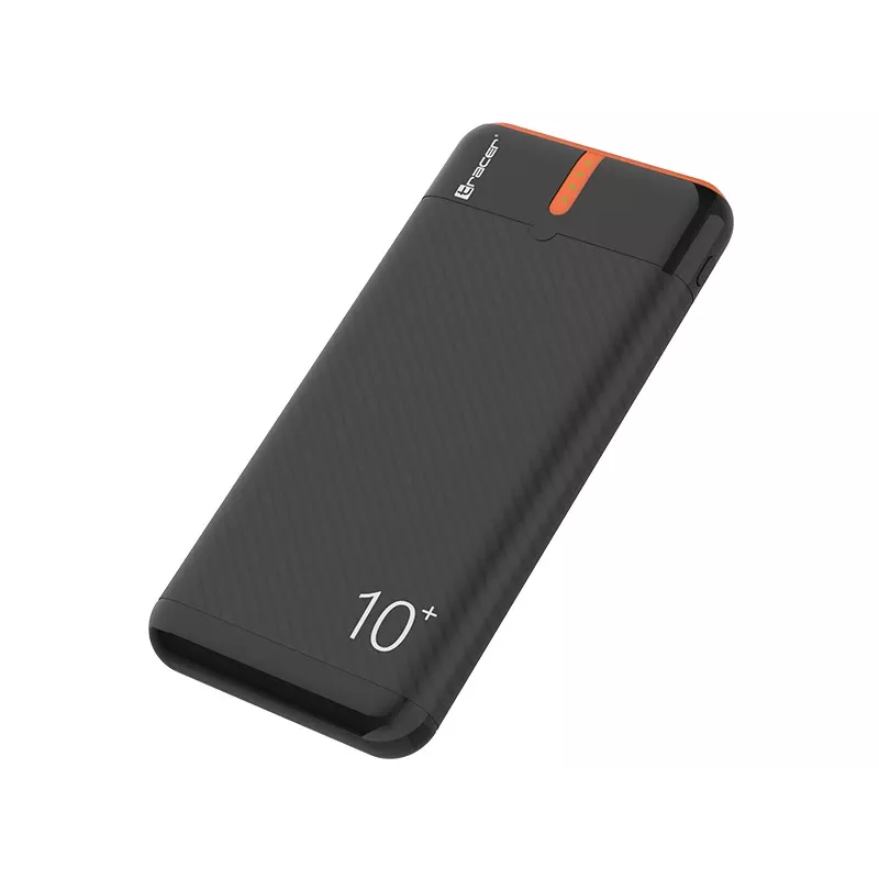 PowerBank EnerGo 10000mAh juodai oranžinė