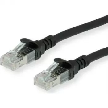 Roline - komutacinis kabelis - RJ-45 (V) į RJ-45 (V) - 5 m - SFTP, PiMF - CAT 6 - be halogenų, lietas, vytos gijos - juodas