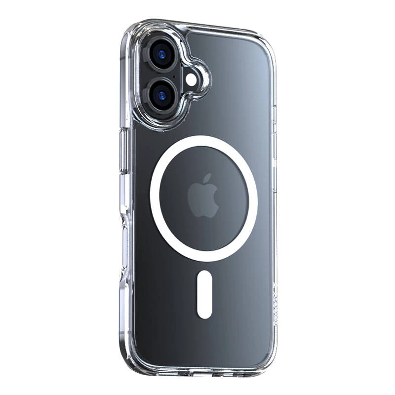 Apsauginis dėklas Torras Diamond‑Mag Series skirtas iPhone 16 Plus, permatomas, magnetinis tvirtinimas