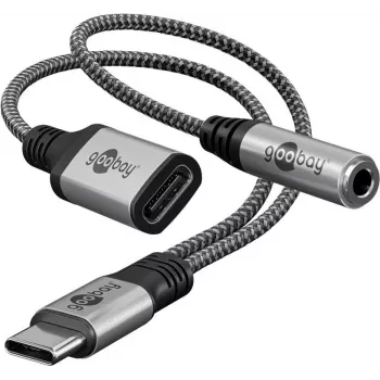 Goobay USB-C™ į USB-C™ ir 3,5 mm AUX lizdo adapteris (74524)