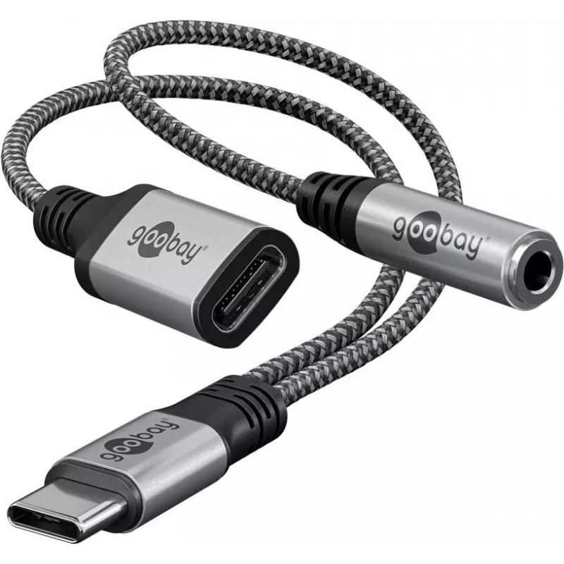 Goobay USB-C™ į USB-C™ ir 3,5 mm AUX lizdo adapteris (74524)