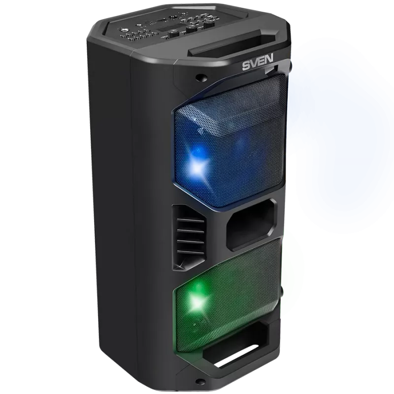 Garsiakalbis SVEN PS-600, juodas (50 W, TWS, Bluetooth, FM, USB, microSD, LED ekranas, 4000 mAh)