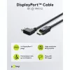 kabelis DisplayPort Plug 90° > DisplayPort Plug, 8K / 144Hz (juodas, 2 Meter, 1 Plug 90° side-angled, 54 Gbit/s, DisplayPort 2.0 / 2.1)
