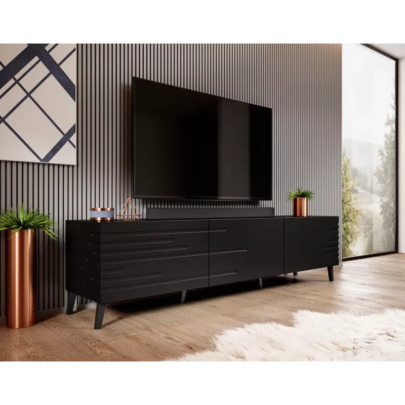 Cama RTV NOVA Spintelė 186x40x48 mat juodas