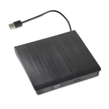DVD-ROM išorinis optinis diskasukis IBOX IED02, USB 3.2 Gen 1, DVD-ROM (8x) / CD-ROM (24x), Juoda