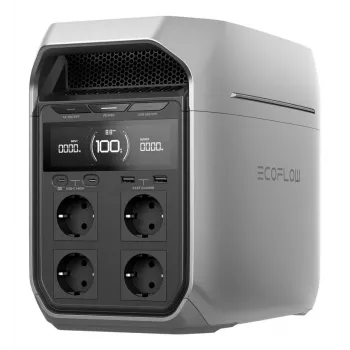 Nešiojama elektrinė EcoFlow DELTA 3 Plus — LiFePO4 1024 Wh, 1800 W, 4 AC lizdai, 12,5 kg