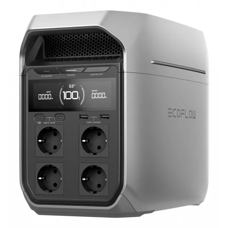 Nešiojama elektrinė EcoFlow DELTA 3 Plus — LiFePO4 1024 Wh, 1800 W, 4 AC lizdai, 12,5 kg