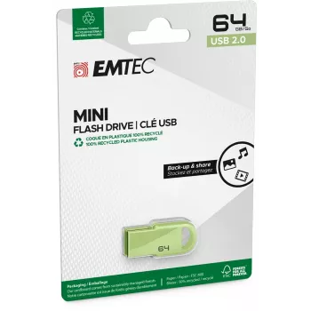 USB Flash Drive Emtec D250 Mini 64GB USB Type-A 2.0 Juoda