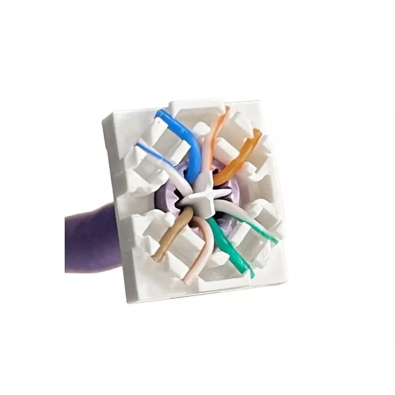 Keystone modulis Alantec MB005-1 plokščias nerūdijančio plieno RJ-45, lizdas, Cat6a, AWG 22/24