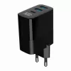 Gembird TA-UC-PDQC30LCD-BK-02 mobile device charger Universal Juoda AC Fast charging vidinis