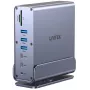 Dokų stotis Unitek D1135AGY01 DisplayLink adapteris Trijų 4K palaikymas, 15 viename, 15W PD maitinimas
