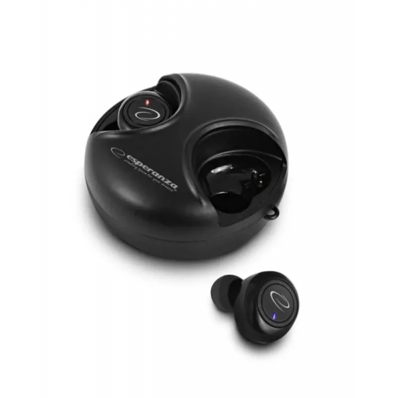 Esperanza EH228K ausinės/laikrodis Belaidis Į ausis įdedamas Skambučiai/Muzika Micro-USB Bluetooth Juoda