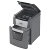 Popieriaus smulkintuvas REXEL Optimum AutoFeed+ 100X — 100 lapų automatinis padavimas, 4 x 28 mm kryžminis pjovimas, 34 L dėžė, aliuminis