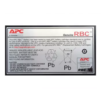 APC baterijos keitimo kasetė APCRBC110 (OEM), Sandari švino rūgštis (VRLA), 1 vnt., 84 VAh, Juoda, RoHS, 2.5 kg