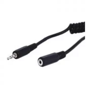 Wentronic Goobay 3,5 mm lizdo ilginamasis laidas, juodas, 5 m - 3,5 mm kištukas (3 kontaktų, stereofoninis) > 3,5 mm lizdas (3 kontaktų, stereofoninis) (50017)