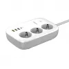 Maitinimo ilgintuvas Energizer EPB2500W02EU — 3 kintamosios srovės lizdai, 2 m laidas, 2500 W, vidaus, baltas