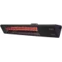 Infraraudonųjų spindulių šildytuvas SUNRED PRO25W-SMART, sieninis trikampis tamsus, 2500 W, juodas, IP55