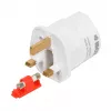 Maitinimo adapteris IBOX iaukeu tinklo įkroviklis su keičiamais UK (G tipo) ir EU (E tipo) kištukais, 100–240V 50/60Hz, 7.5A, baltas