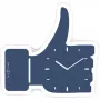 NeXtime klok 5185bl Mini Thumbs Up, 20,5x21, Sieninis, Mėlynas / Sidabrinis
