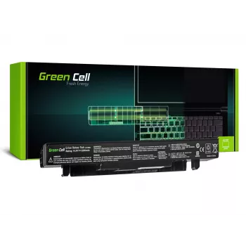 Baterija Green Cell AS58, skirta ASUS nešiojamiesiems kompiuteriams — Li-Ion 2200 mAh, 14,4 V, 4 elementai, juoda