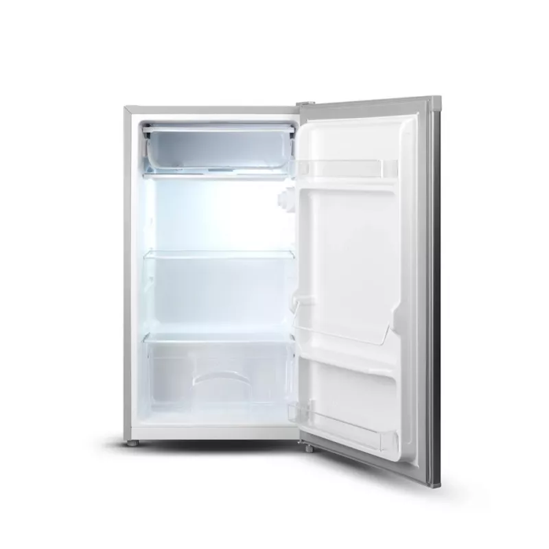 Goddess šaldytuvas | GODRSE085GS8SSE | E energinio efektyvumo klasė | Pastatomas atskirai | Larder | Aukštis 85 cm | Šaldytuvo naudingoji talpa 90 L | 39 dB | Sidabrinis