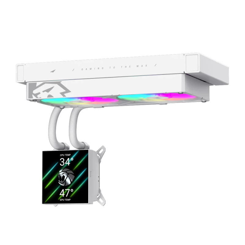 Gamemax CPU skysčio aušintuvas | GLACIER 240 LCD WH | Intel, AMD
