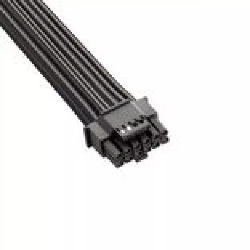 CableMod Basics Universal 12V 2x6 kabelis, 90° Connector, 16-Pin to 16-Pin - juodas, 60 cm, var. A