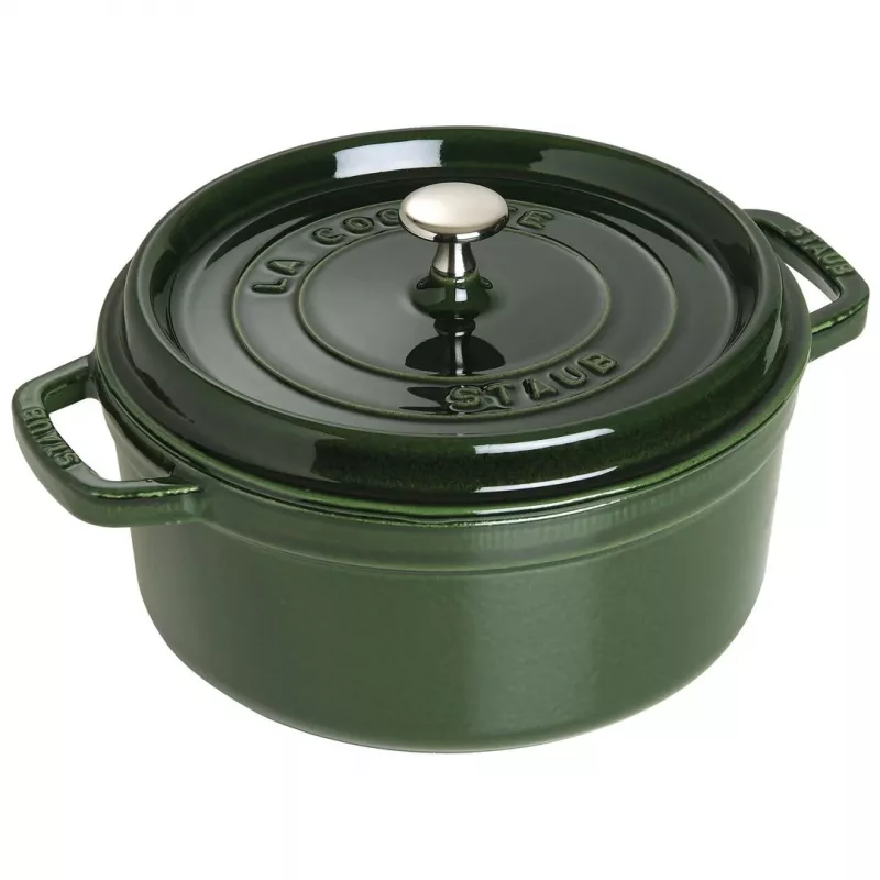 Ketaus troškintuvas Staub 40509-356-0 3,8 l žalias, apvalus