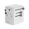 Keliautojų adapteris GEMBIRD TPA-2A3C70-01-W — I tipo kištukas, 3× USB-C (70 W), 2× USB-A (18 W), 100–250 V, baltas
