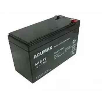 Baterija VRLA AGM EMU AV 9-12 T2 — 12 V, 9 Ah, nereikalaujanti priežiūros, atspari vibracijai